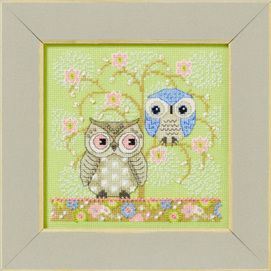 Spring Owls - Beaded Cross Stitch Kit - Mill Hill