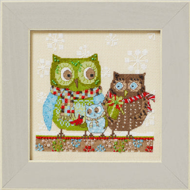 Winter Owls - Beaded Cross Stitch Kit - Mill Hill