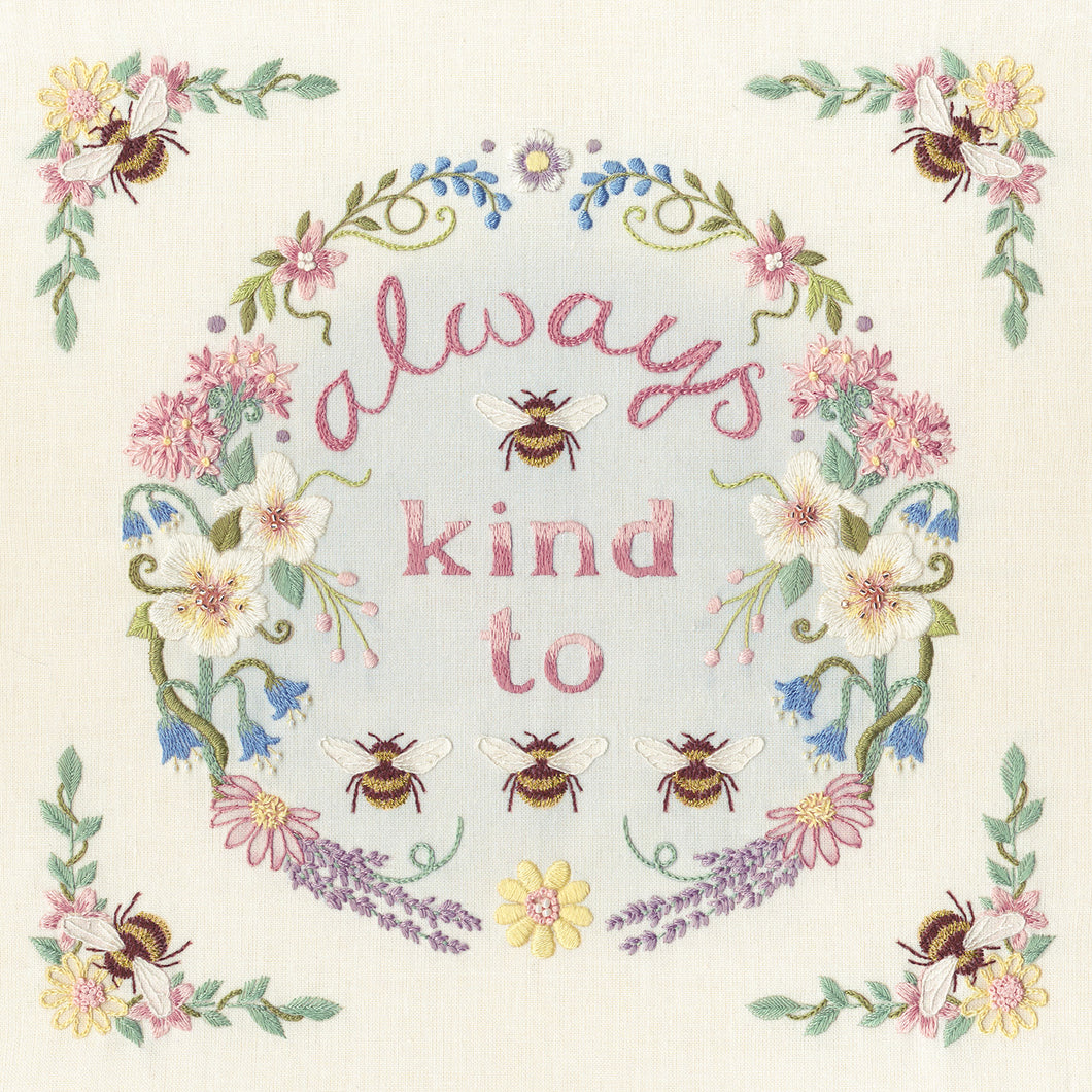 Bee Kind To Bees - Embroidery Kit - Bothy Threads