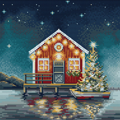 Christmas Night at The Pier Cross Stitch Kit - HobbyJobby