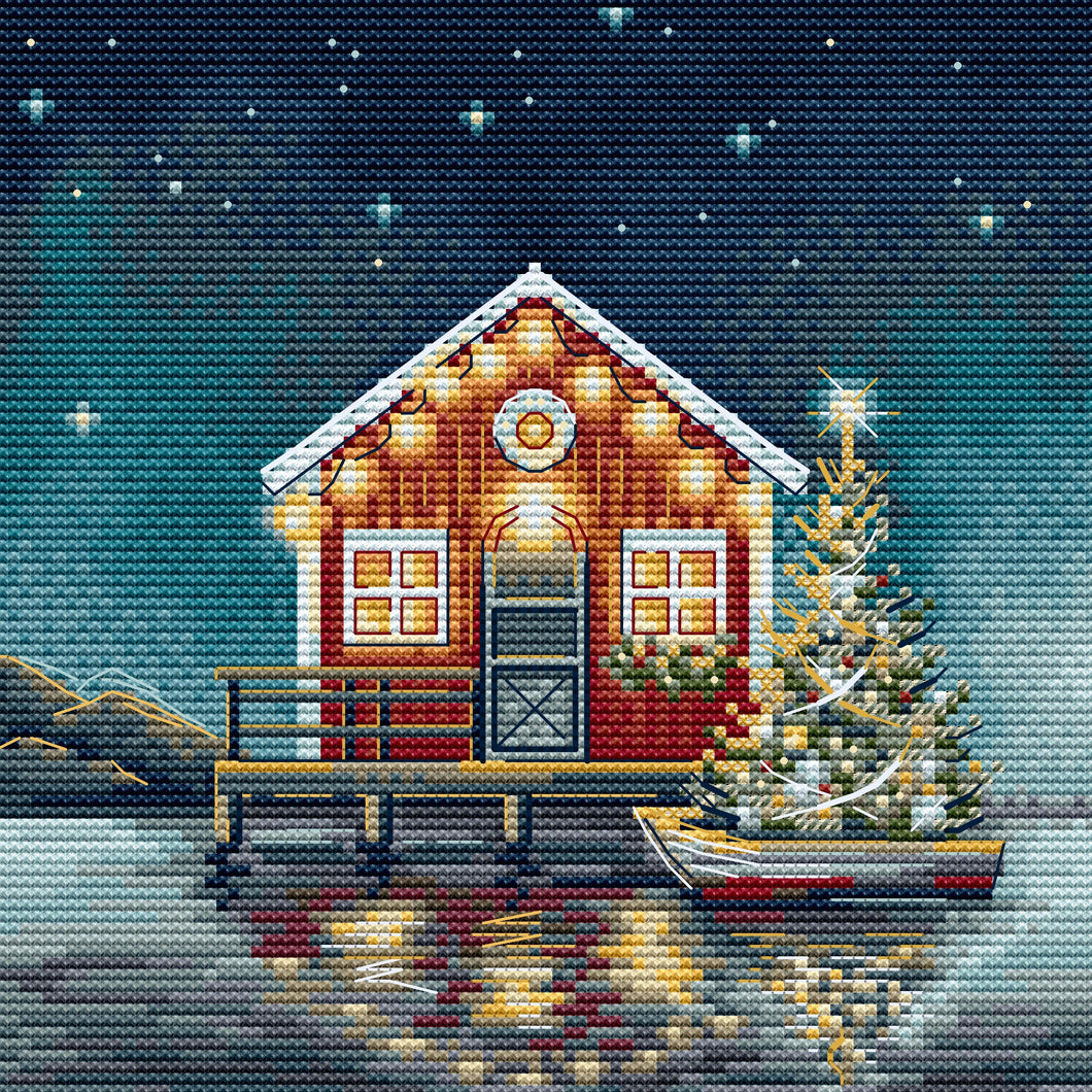 Christmas Night at The Pier Cross Stitch Kit - HobbyJobby