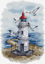 Load image into Gallery viewer, The Lighthouse Cross Stitch Kit - HobbyJobby - The Lighthouse