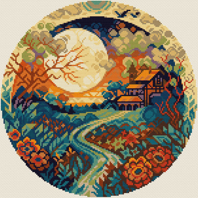 Sunset Lodge Cross Stitch Kit - HobbyJobby