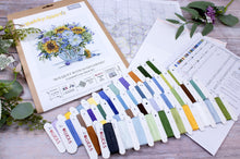 Load image into Gallery viewer, Bouquet With SunflowersCross Stitch Kit - HobbyJobby