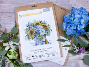 Bouquet With SunflowersCross Stitch Kit - HobbyJobby