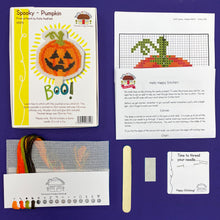 Load image into Gallery viewer, Pumpkin Spooky Cross Stitch Kit - Bothy Threads