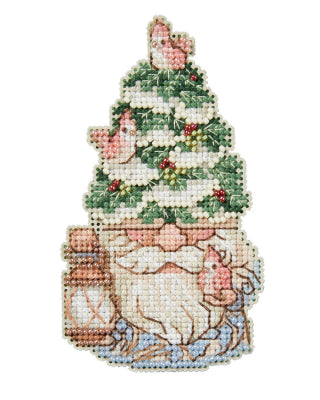 Evergreen Gnome - Beaded Cross Stitch Kit - Mill Hill