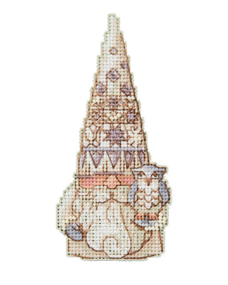 Owl Gnome - Beaded Cross Stitch Kit - Mill Hill