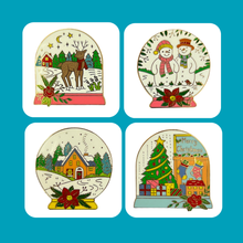 Load image into Gallery viewer, Snow Globe Needle Minders - Christmas in July