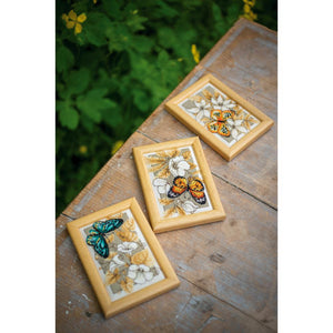 Counted Cross Stitch Kit ~ Miniatures Butterfly on Flowers