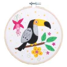 Load image into Gallery viewer, Embroidery Kit with Hoop ~ Toucan