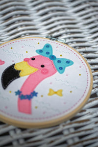 Felt Craft Kit with Frame ~ Flamingo