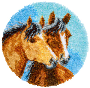 Two Horses - Latch Hook Rug Kit - Vervaco