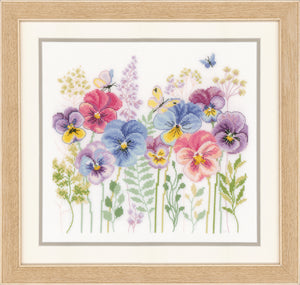 Pansies and Grasses Cross Stitch Kit - Vervaco