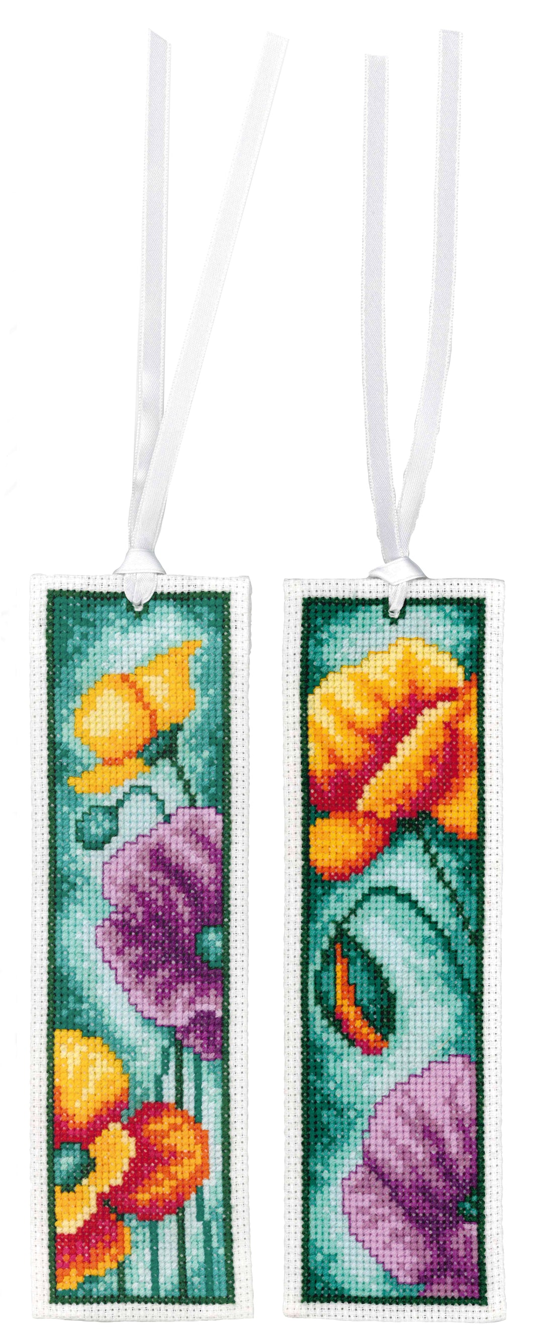 Poppies Bookmark Cross Stitch Kit - Vervaco