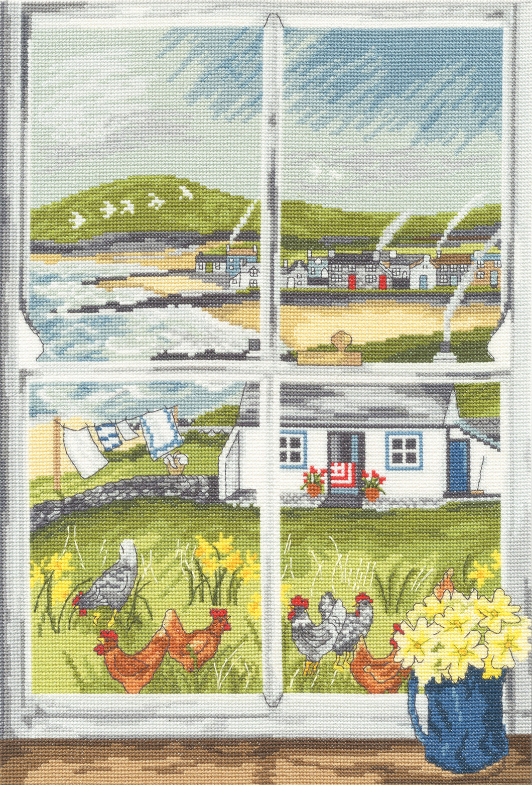 Primrose Window Cross Stitch Kit - Bothy Threads