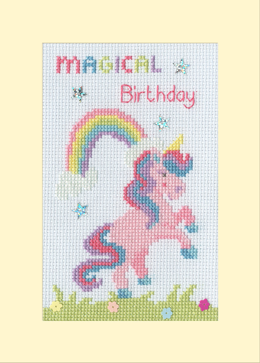 Magical Birthday - Greeting Card Cross Stitch Kit - Bothy Threads