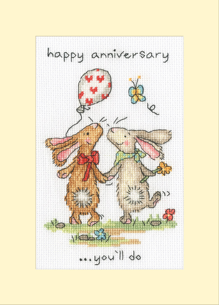 You'll Do - Greeting Card Cross Stitch Kit - Bothy Threads