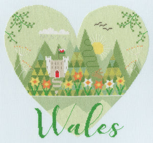 Heart of Wales Cross Stitch Kit - Bothy Threads