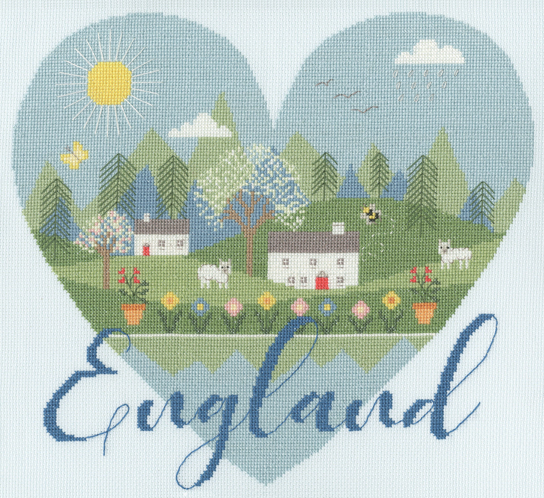 Heart of England Cross Stitch Kit - Bothy Threads