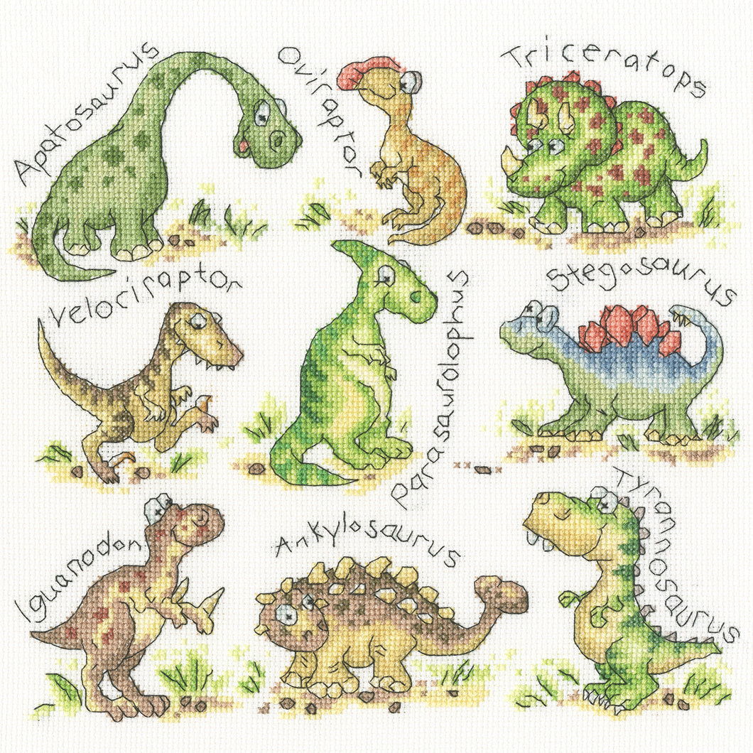 Raar! Dinosaurs Cross Stitch Kit - Bothy Threads