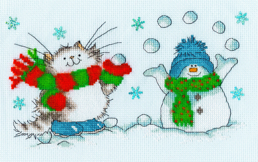 It's Snow Fun Without You Cross Stitch Kit - Bothy Threads