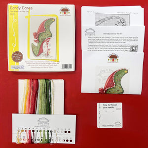 Candy Canes (Shoe) Cross Stitch Kit - Bothy Threads