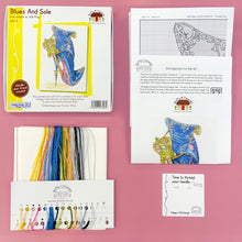 Load image into Gallery viewer, Blues and Sole (Shoe) Cross Stitch Kit - Bothy Threads