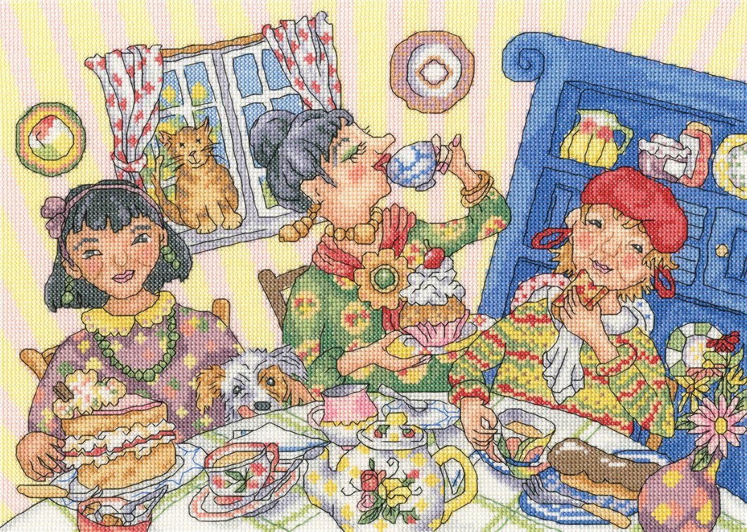 Tea and Cake Cross Stitch Kit - Bothy Threads