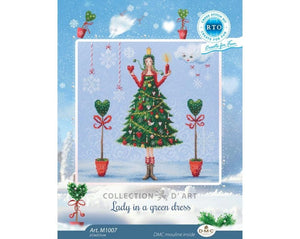 Lady In a Green Dress Cross Stitch Kit - RTO