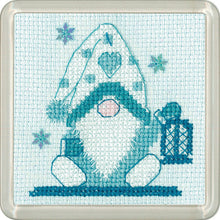 Load image into Gallery viewer, Gonk Lantern Frosted Coaster Cross Stitch Kit - Heritage Crafts