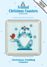 Load image into Gallery viewer, Christmas Pudding Frosted Coaster Cross Stitch Kit - Heritage Crafts