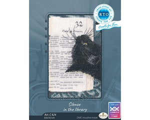 Silence in the Library (Cat) Cross Stitch Kit - RTO