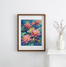 Load image into Gallery viewer, Water Lily Cross Stitch Kit - Letistitch