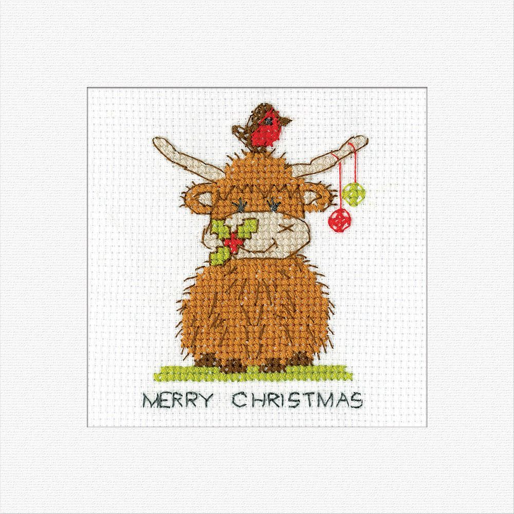 Highland Baubles Card Cross Stitch Kit - Heritage Crafts