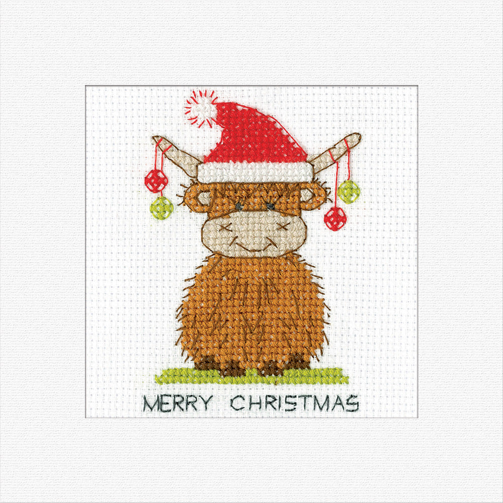 Highland Santa Card Cross Stitch Kit - Heritage Crafts