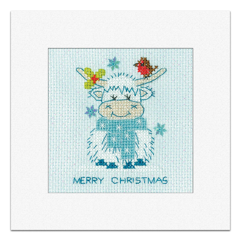 Frosted Highland Scarf Card Cross Stitch Kit - Heritage Crafts