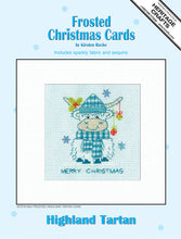 Load image into Gallery viewer, Frosted Highland Tartan Card Cross Stitch Kit - Heritage Crafts