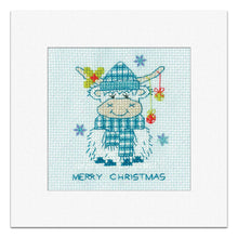 Load image into Gallery viewer, Frosted Highland Tartan Card Cross Stitch Kit - Heritage Crafts