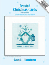 Load image into Gallery viewer, Frosted Gonk Lantern Card Cross Stitch Kit - Heritage Crafts