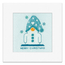 Load image into Gallery viewer, Frosted Snowman Card Cross Stitch Kit - Heritage Crafts