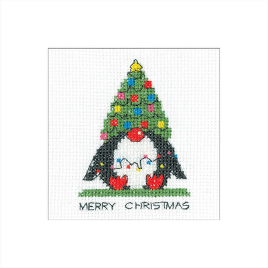 Penguin Tree Card Cross Stitch Kit - Heritage Crafts