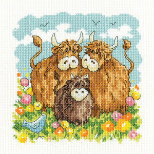 Highland Cows Cross Stitch Kit