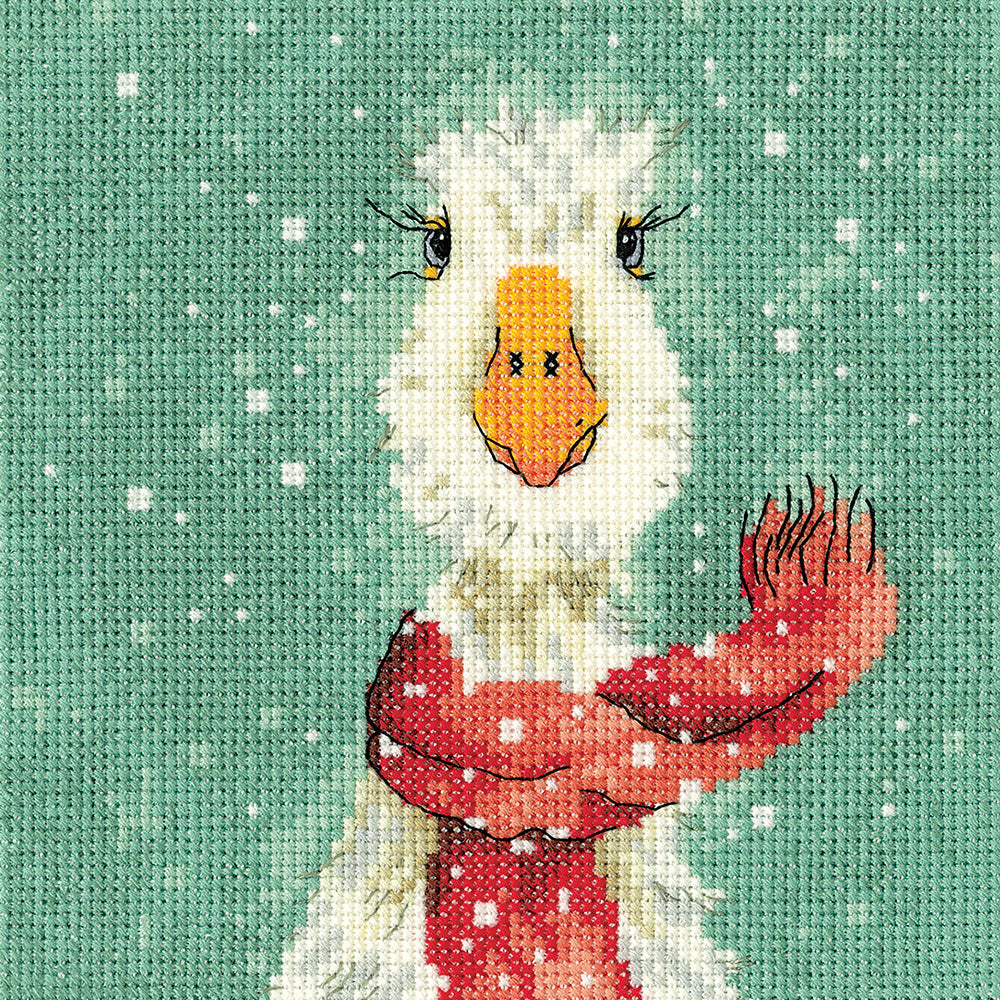 The Christmas Scarf Cross Stitch Kit - Heritage Crafts