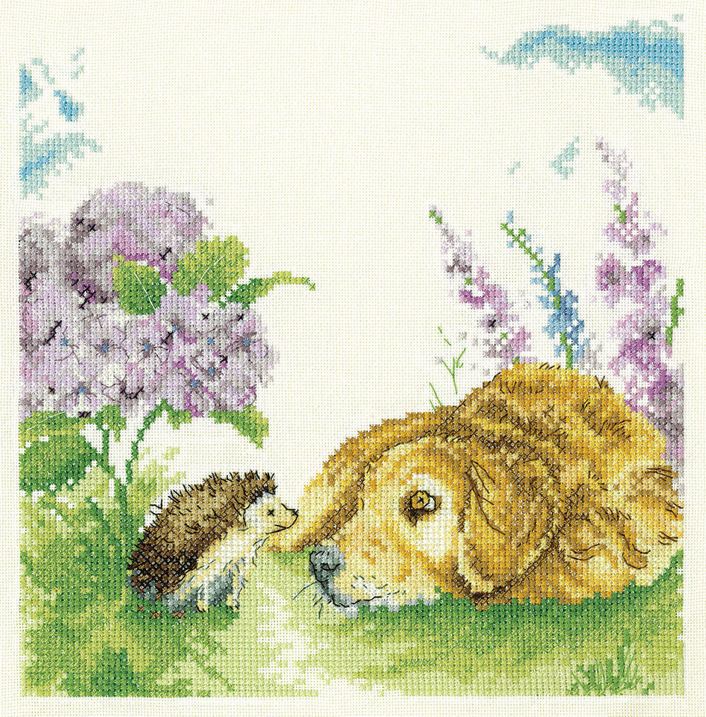 Hydrangea Hideaway Cross Stitch Kit - Heritage Crafts