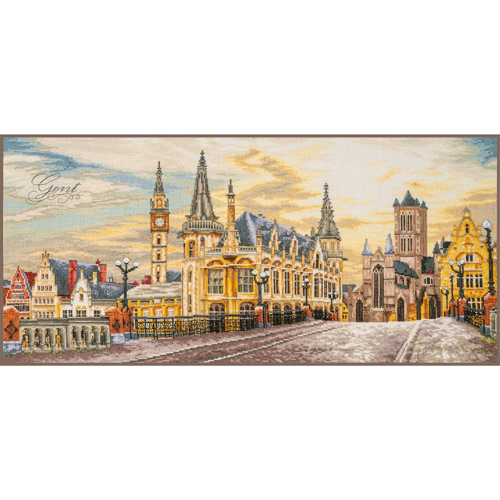 City View of Ghent Cross Stitch Kit - Lanarte