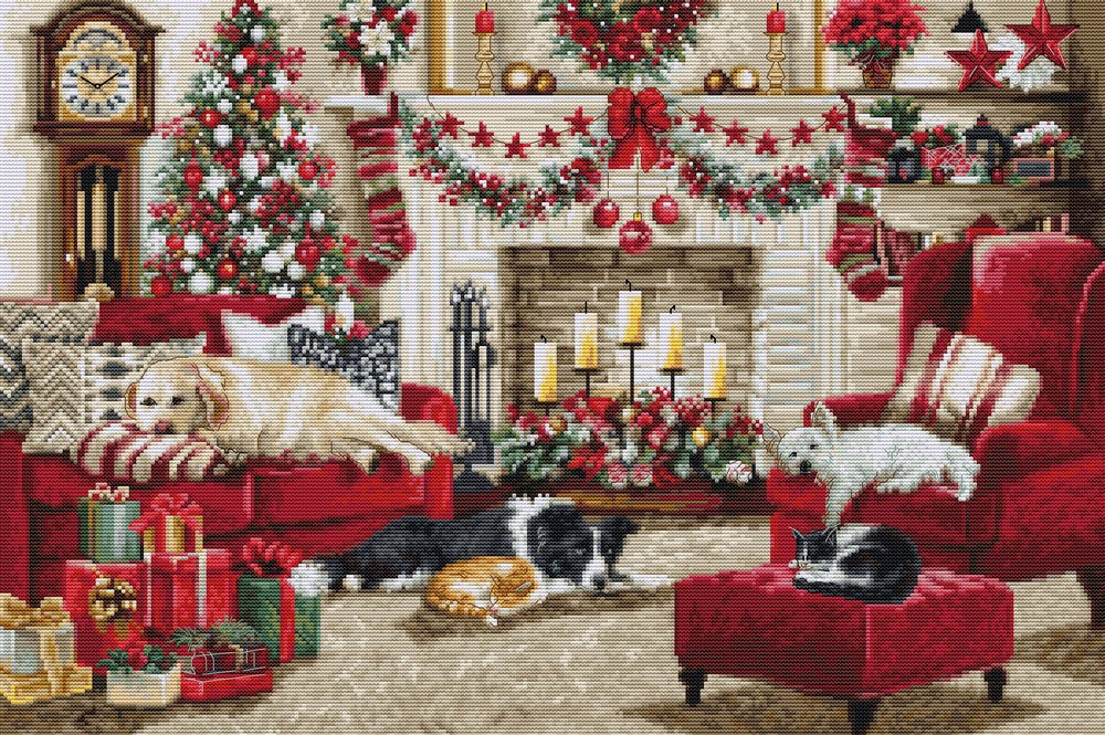 Santa factory Interior - counted cross stitch kit by Luca-S BU2408