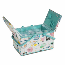 Load image into Gallery viewer, Time for Tea Large Twin Lid Sewing Box