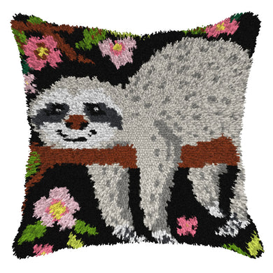 Latch Hook Pillowcase Kits Floral Sloth o Tree Latch Hook kit Cushion Throw  Pillow Embroidery Craft Kits for Beginner DIY Latch Hook Rug Kit with