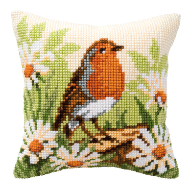 Robin Cross Stitch Cushion Front Kit